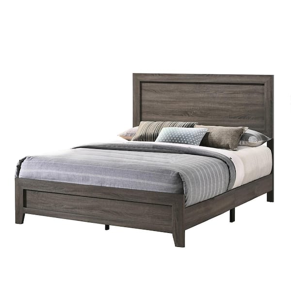 Anastasia 5-Piece Gray Queen Panel Bedroom Set