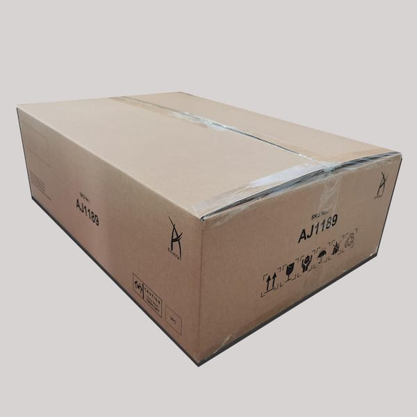 Brown Rectangular Wicker Outdoor Fire Pit Table with Glass Rocks, 40000 BTU