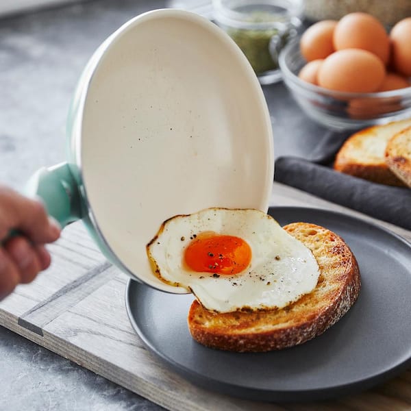 Rio Aluminum Ceramic Nonstick 3-Piece Frypan Skillet Set in Turquoise