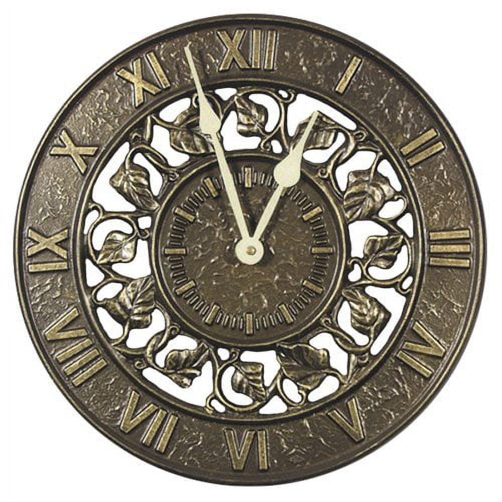Whitehall Products 01834 Ivy Silhouette Clock - French Bronze