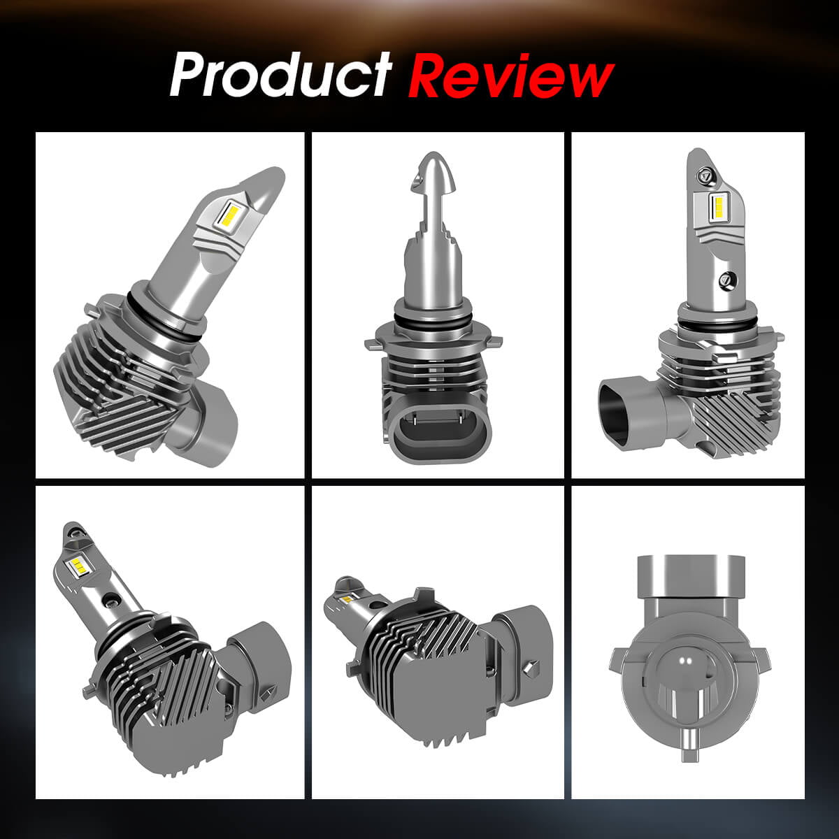 Lasfit 9005 LED Headlight Bulbs,HB3 High Beam Noiseless 40W 4000LM 6000K White, L1plus Series | 2 Bulbs