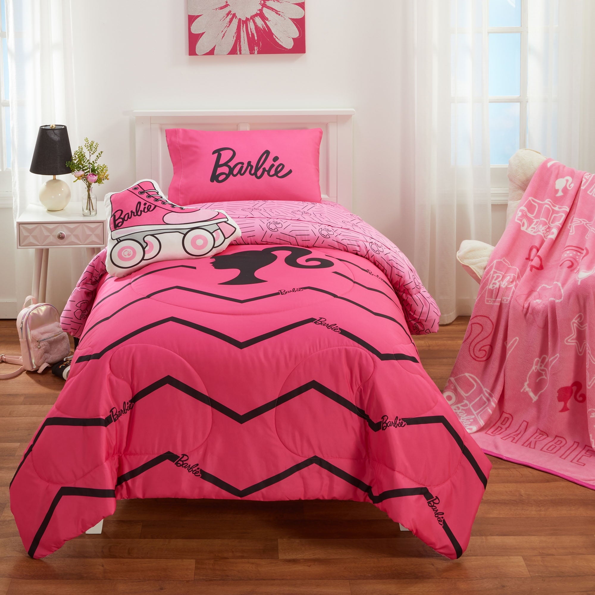 Barbie Kids Fleece Throw, 46 x60 , Pink, Mattel
