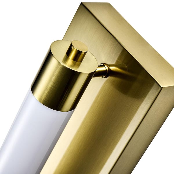 Procyon 24 in. ETL Certified Integrated LED ADA Compliant Bathroom Lighting Fixture in Antique Brass