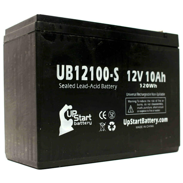 3x Pack - Schwinn S750 Battery Replacement - UB12100-S Universal Sealed Lead Acid Battery (12V, 10Ah, 10000mAh, F2 Terminal, AGM, SLA)