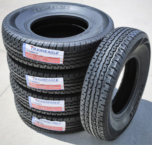 4 Tires Transeagle ST Radial II Steel Belted ST 225/75R15 Load E 10 Ply Trailer