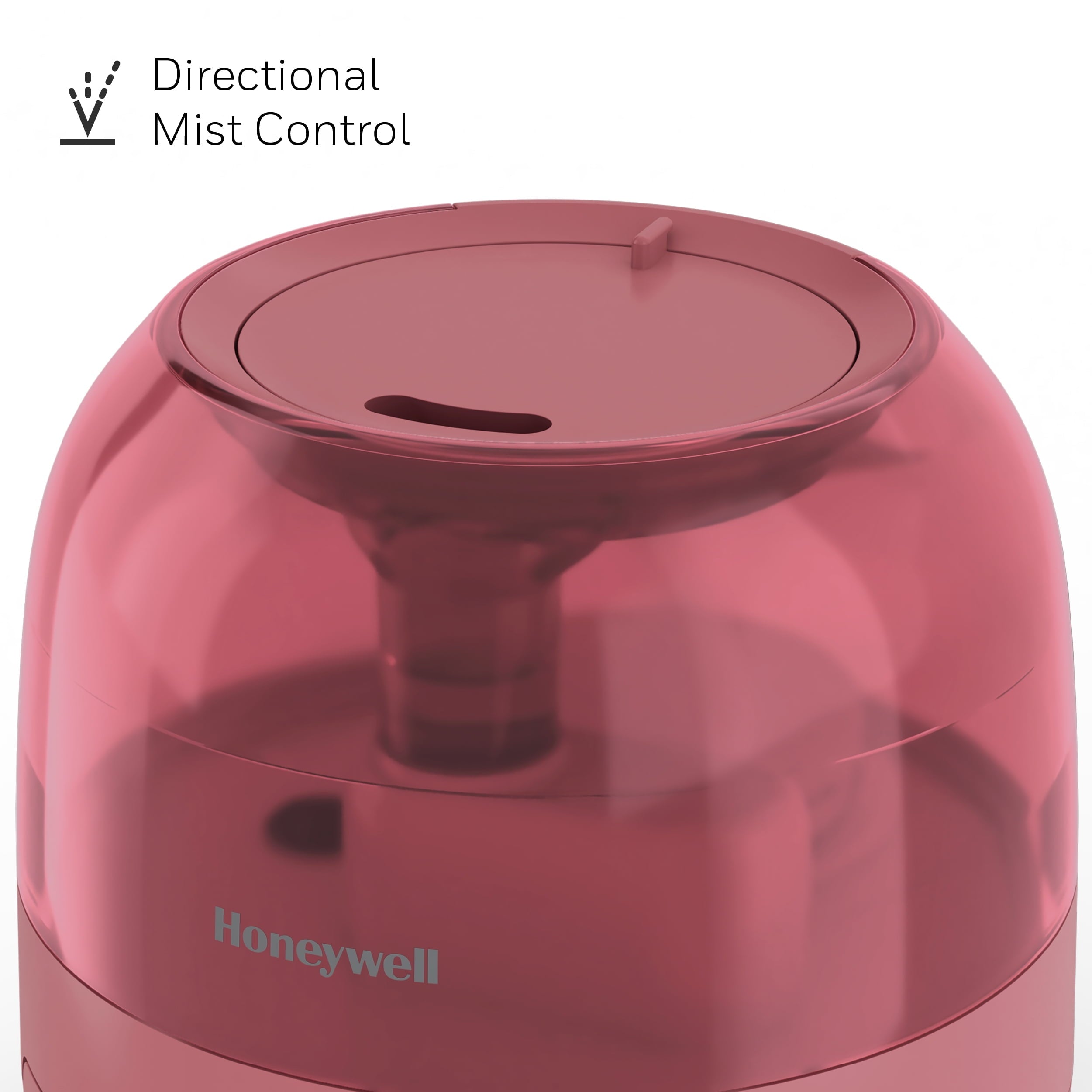 Honeywell Mini Cool Mist Humidifier, 200 sq. ft, Red, HUL525R