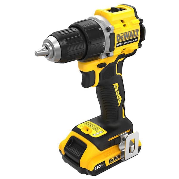 ATOMIC 20-Volt Lithium-Ion Cordless Compact 1/2 in. Drill/Driver Kit with 2.0Ah Battery, Charger and Bag