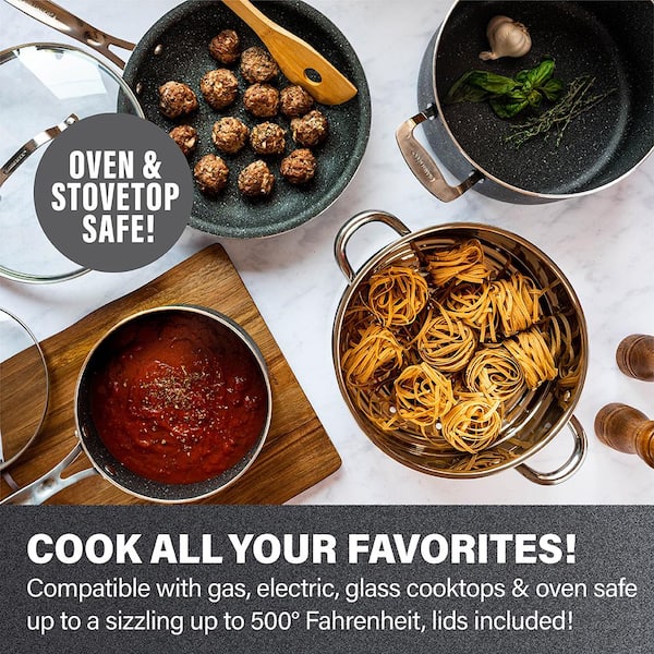 20-Piece Aluminum Ultra-Durable Non-Stick Diamond Infused Cookware and Bakeware Set