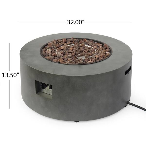 Reign Concrete Circular Metal Fire Pit (No Tank Holder)