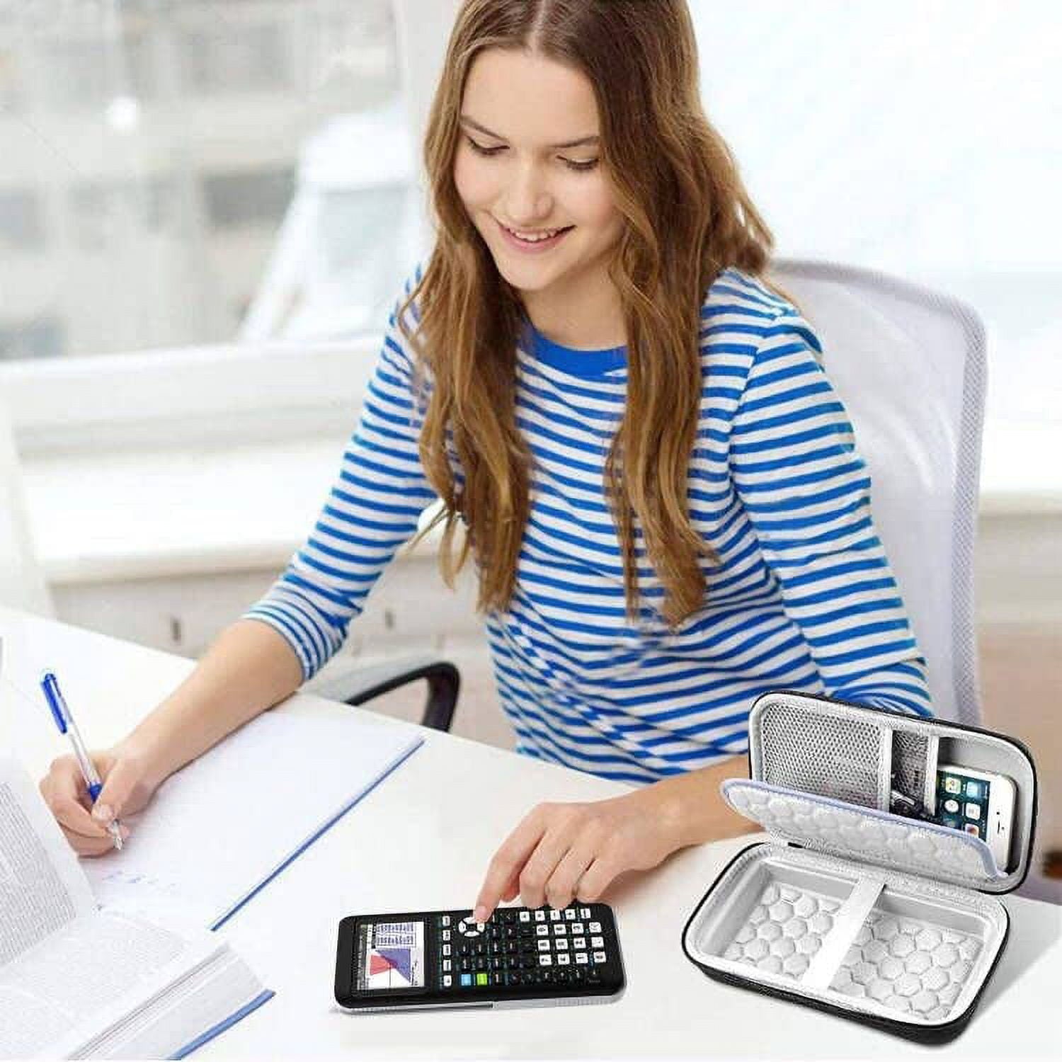 PAIYULE Case for Texas Instruments TI-84 Plus/TI-83 Plus CE/ for TI-Nspire CX II/ TI Nspire CX/ TI-Nspire CX-II T Cas/ HP Prime Color Graphing Calculator (Box Only) Black