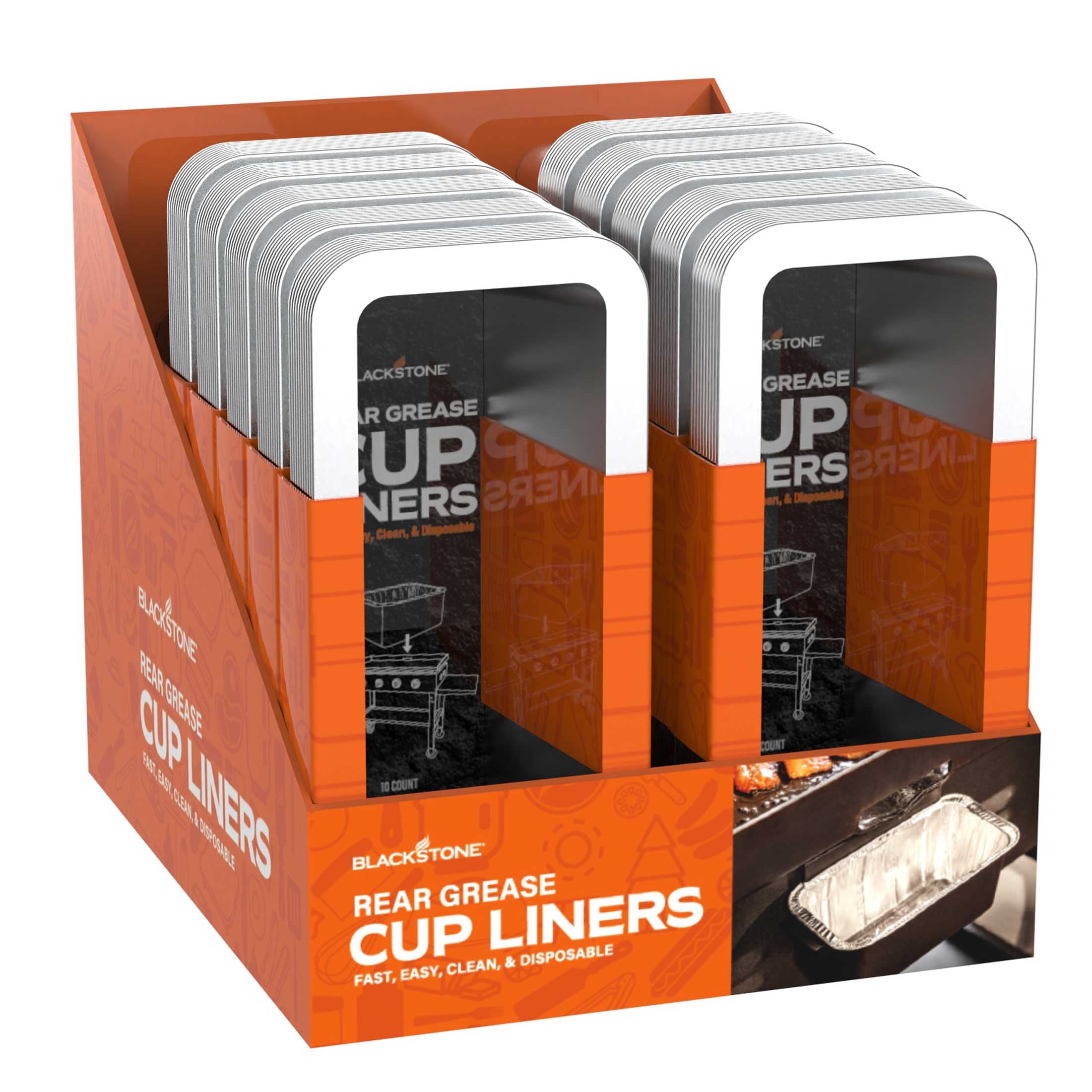 Blackstone Rear Grease Cup Liner for Rear Grease Blackstone Griddles (10 Pack)