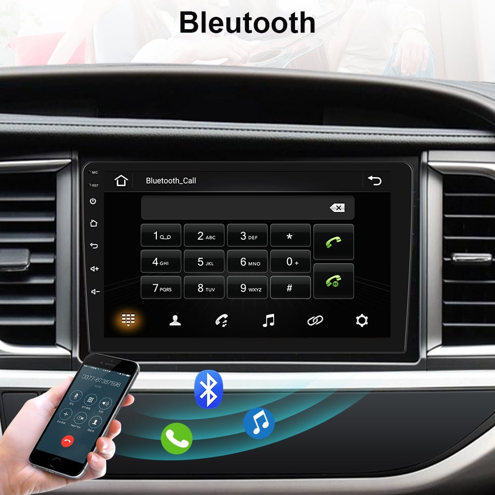 Podofo Android 12 Double 2 Din Car Stereo Radio 10.1'' HD Touch Screen 1080P 10 inch Car Multimedia Player Head Unit Bluetooth WIFI GPS USB FM Receiver Mirror Link, with Rearview Camera