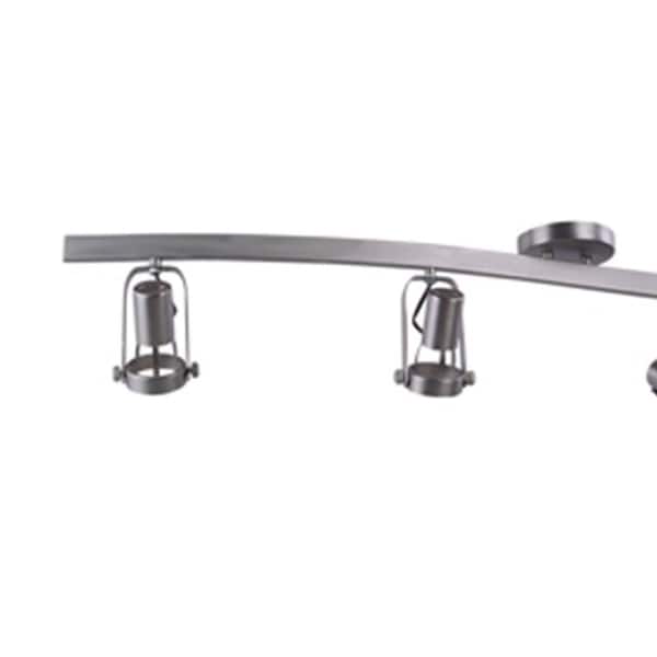 36 in. 4-Light Brushed Nickel Track Lighting Kit