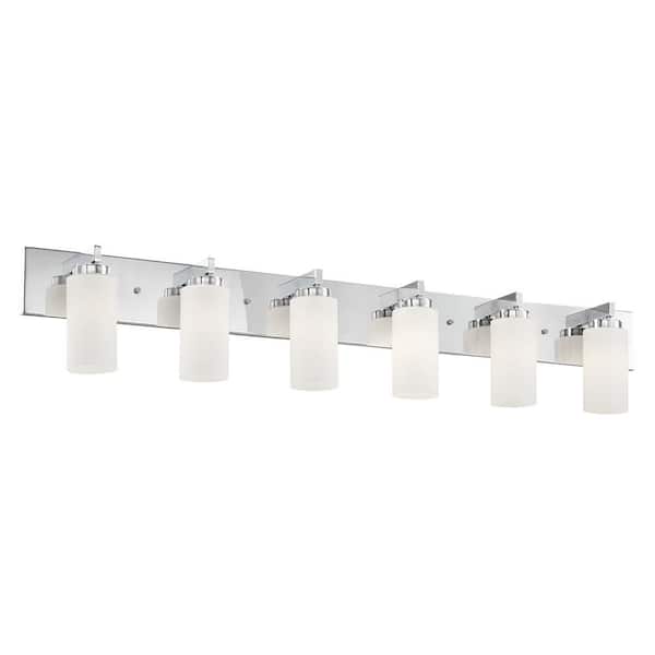 West Lake 6 Light Polished Chrome Bath Vanity Light