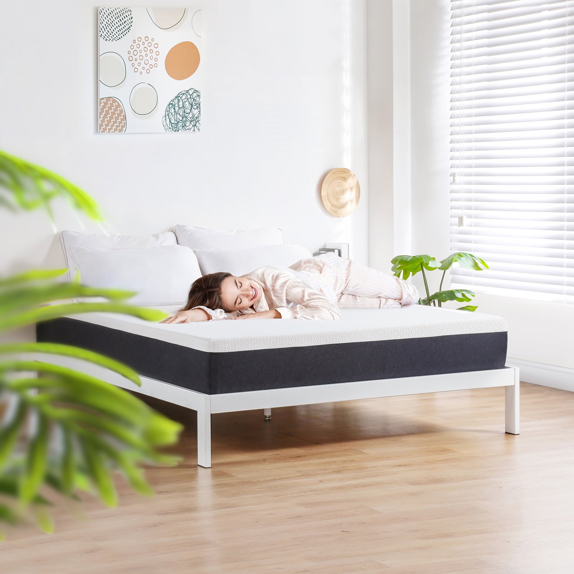 GrandRest 10'' Adult DreamGel Gel Memory Foam Mattress, King, Dark Grey