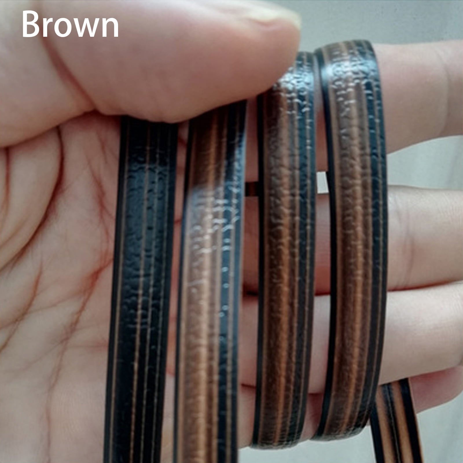 Furniture Wicker Repair Kit, 105ft High Strength Wicker Repair Supplies, Stuffygreenus Flat Rattan Material for Patio Chair Repair Flat Wicker Sofa Table Repair Replacement, 8mm width (Brown)