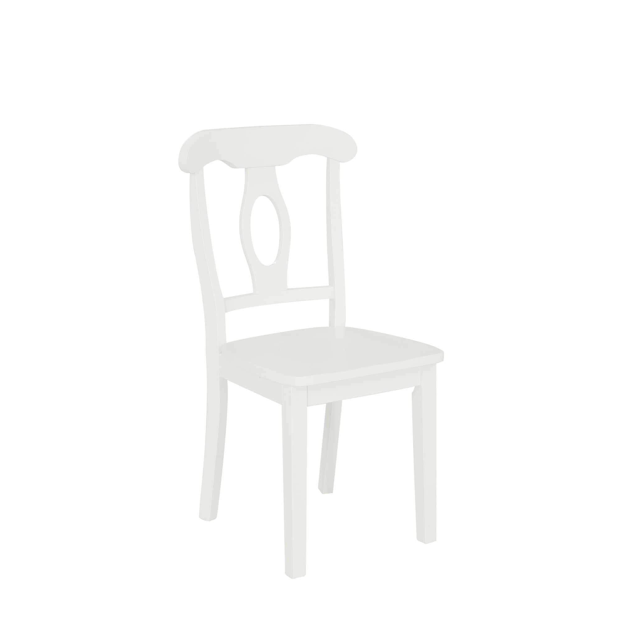 DHP Aubrey 5-Piece Traditional Pedestal Dining Set, White