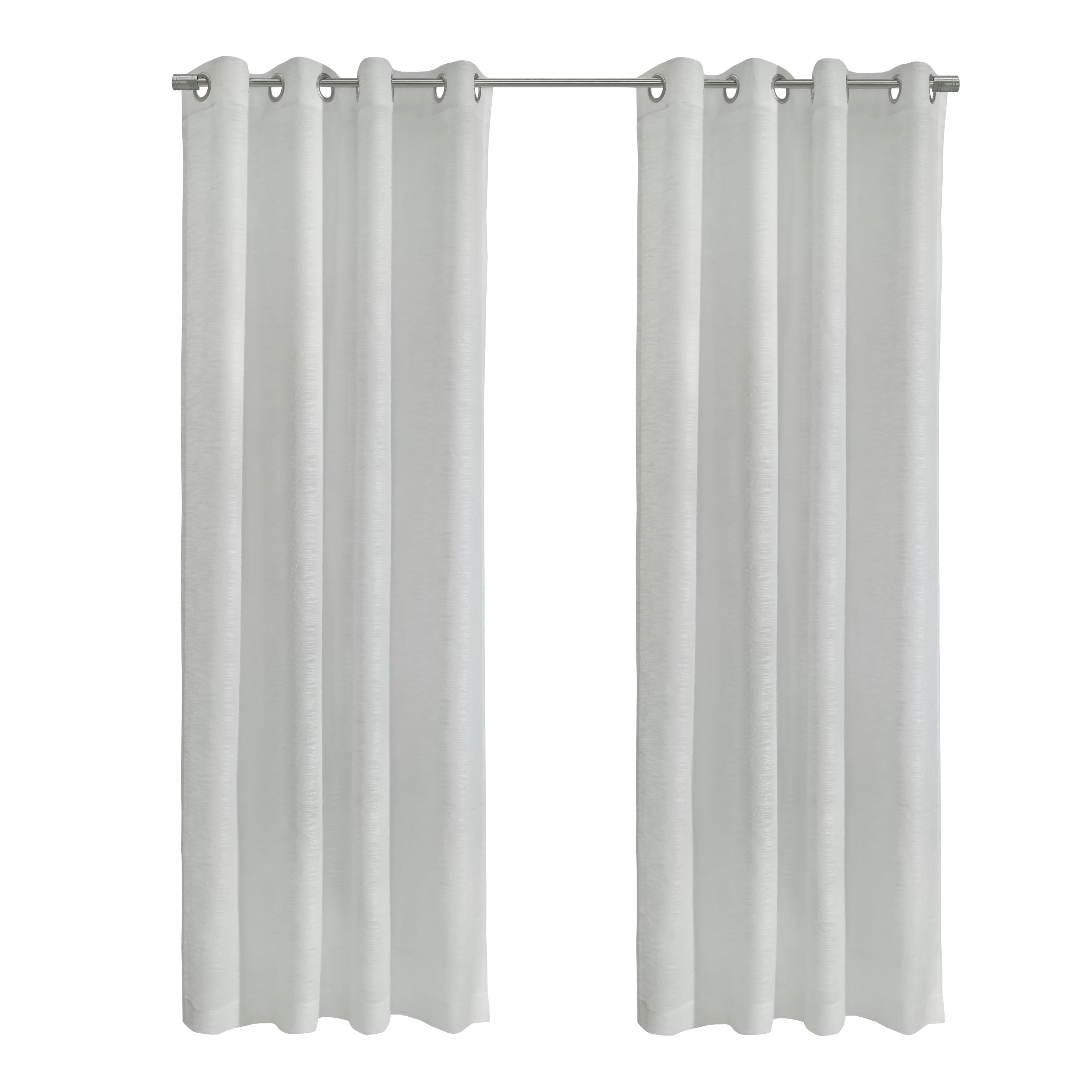 Boucle Sheer Grommet Curtain Panel 52 x 108 in White