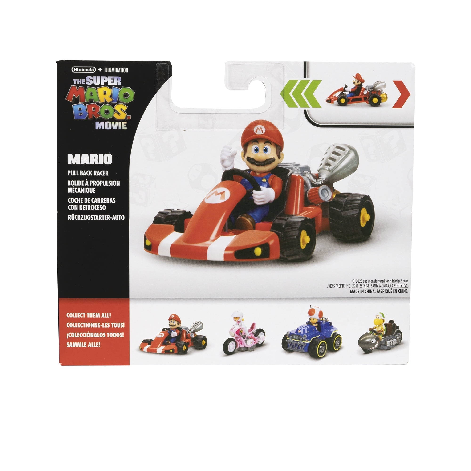 The Super Mario Bros. Movie 2.5 inch Mario Action Figure with Pull Back Racer