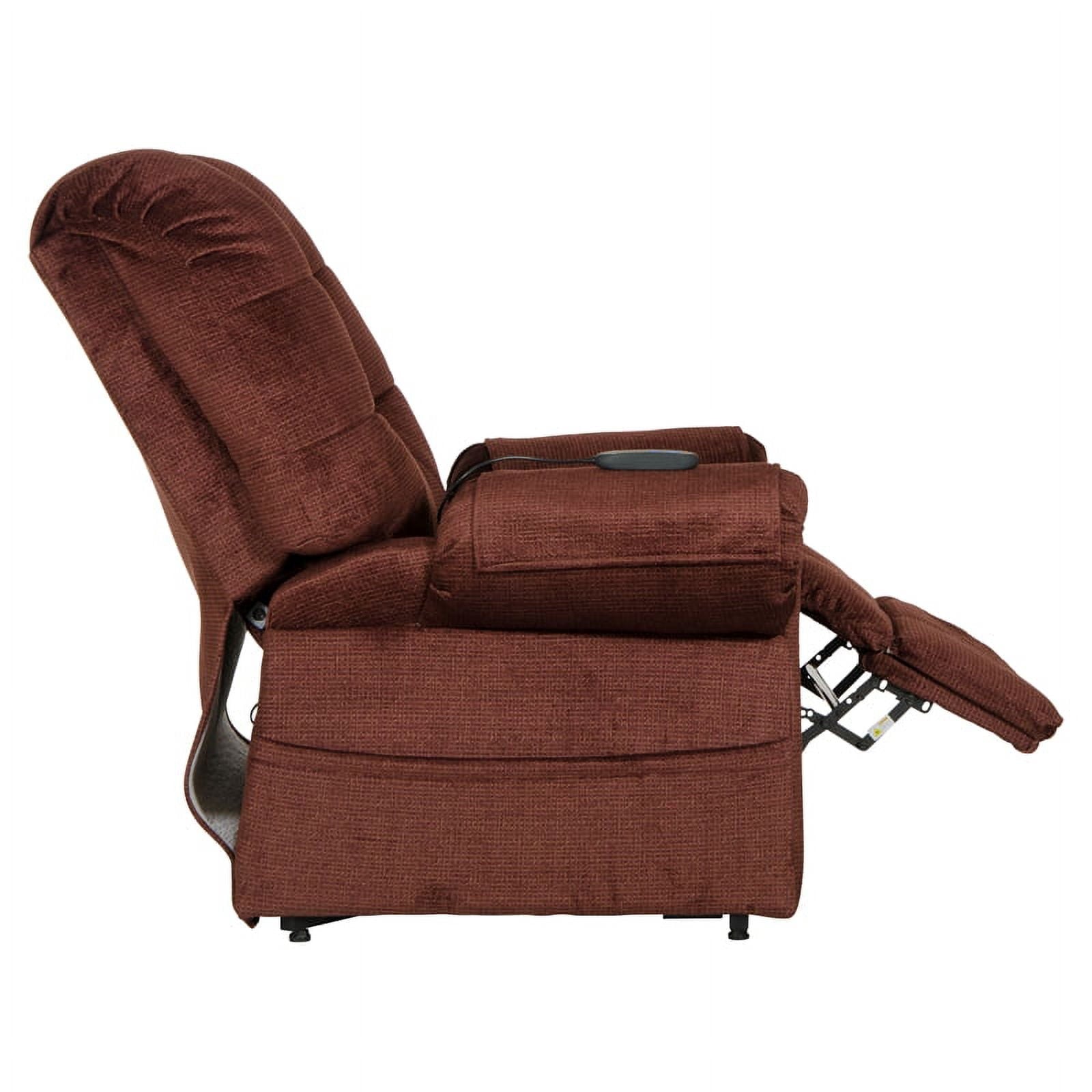 Catnapper Abena Power Lift Assist Lay Flat Recliner in Merlot Polyester Fabric