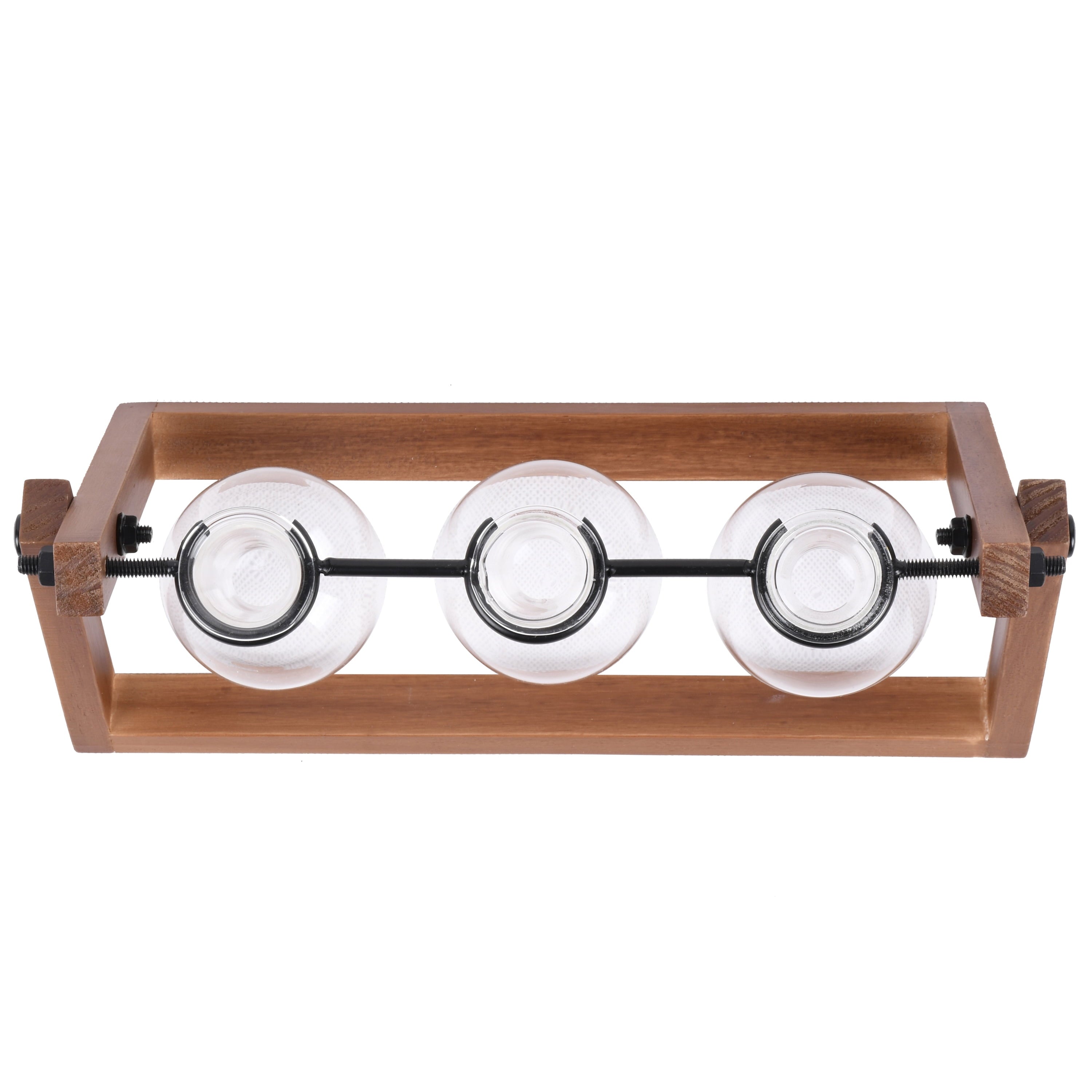 Better Homes & Gardens Painted Rectangle Glass and Wood Planter & Stand Set