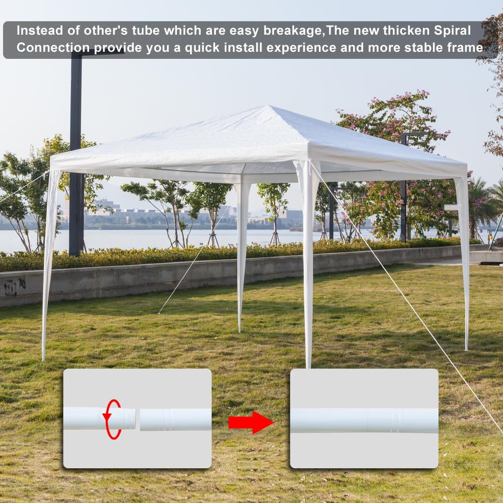Ktaxon 10'x10' Canopy Party Wedding Tent Gazebo Camping Tent BBQ Canopy W/ 3 Sides