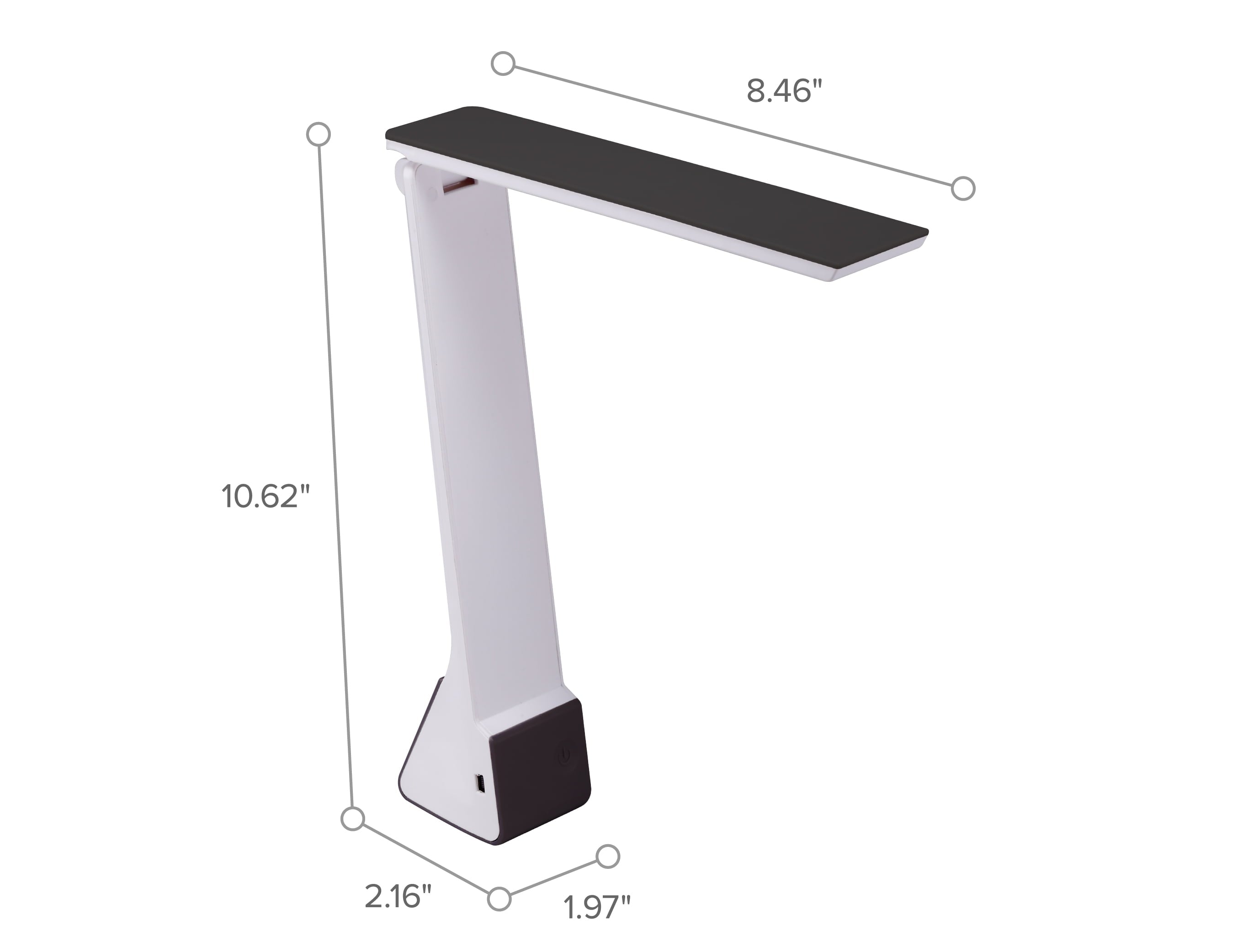 Bostitch Konnect Battery Powered LED Foldable Desk Lamp, Black