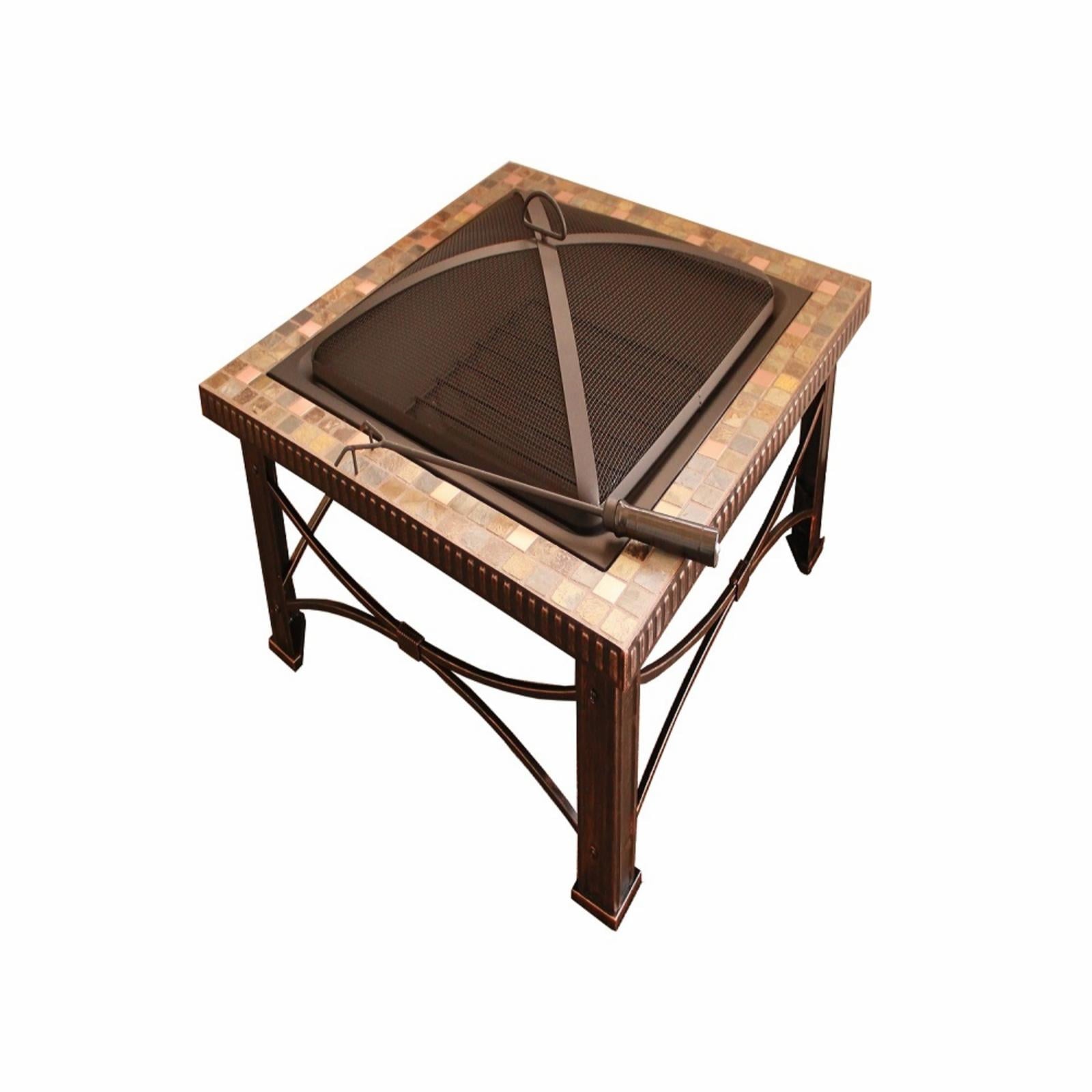 Hiland Tile 30 in. Fire Pit