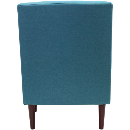 Modern Lounge Arm Chair Teal Polyester Fabric Removable Legs And Seat Cushion