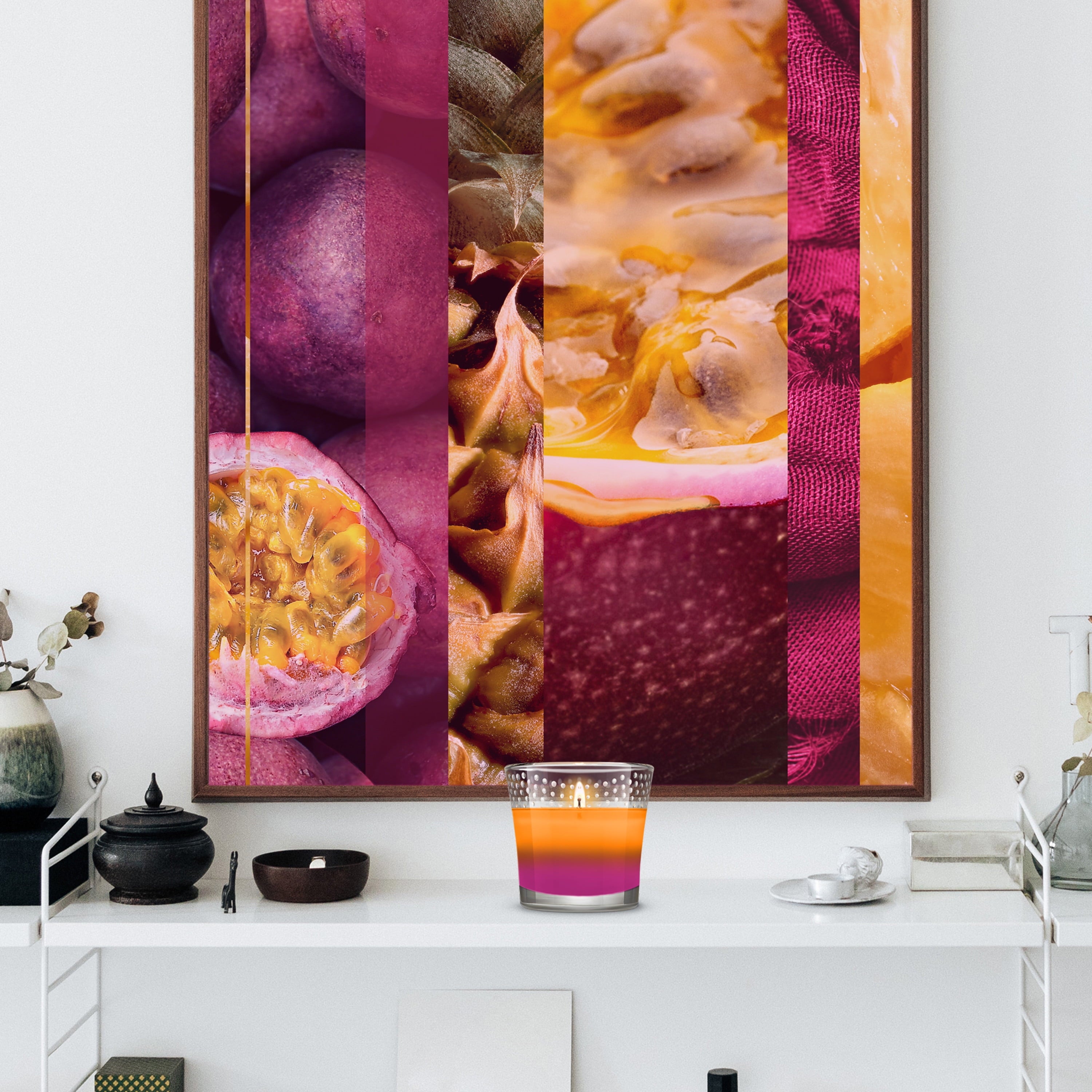 Glade 2in1 Jar Candle 2 ct, Hawaiian Breeze & Vanilla Passion Fruit, 6.8 oz. Total, Air Freshener, Wax Infused with Essential Oils