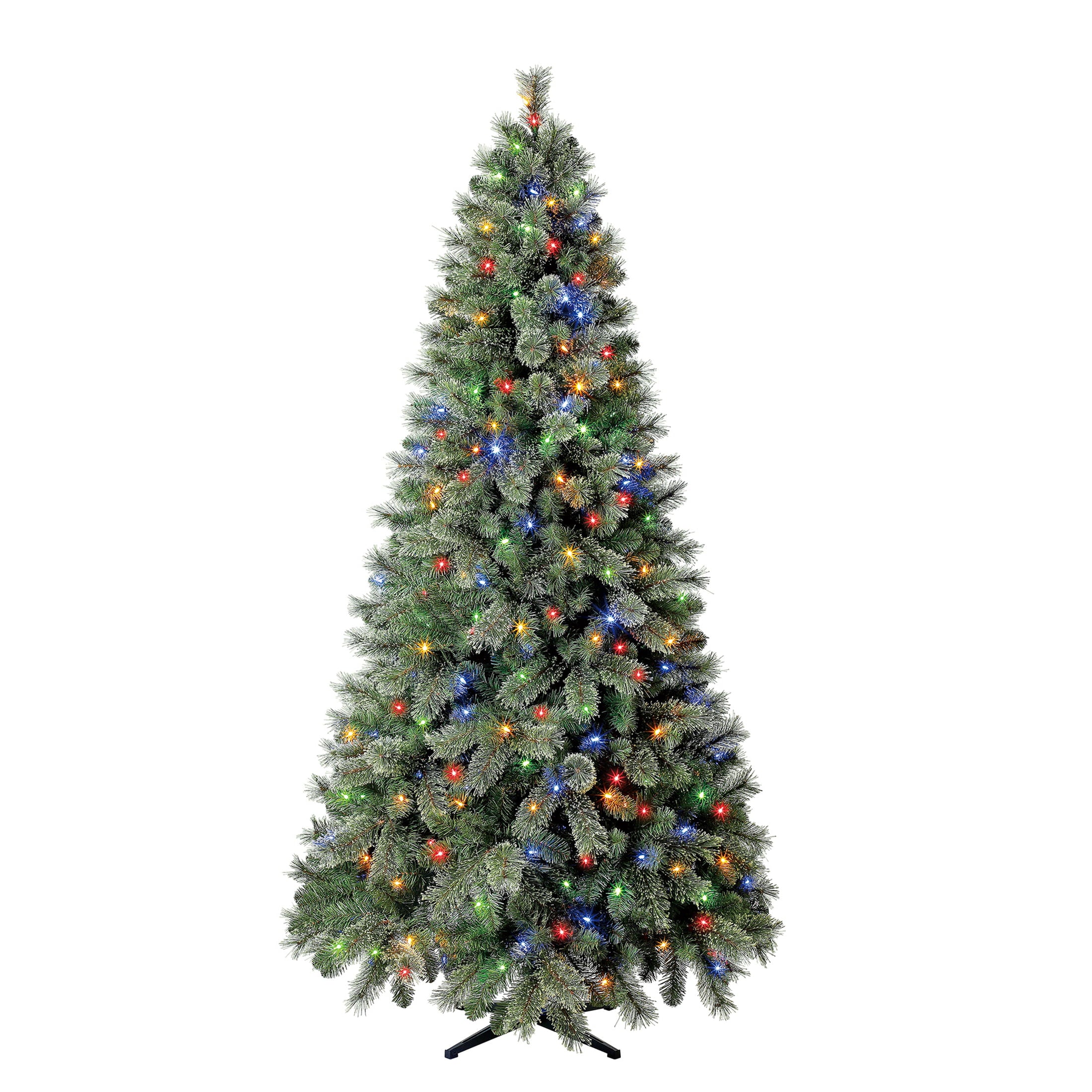 7.5 ft Pre-Lit Liberty Pine Artificial Christmas Tree, Color-Changing LED Lights, by Holiday Time