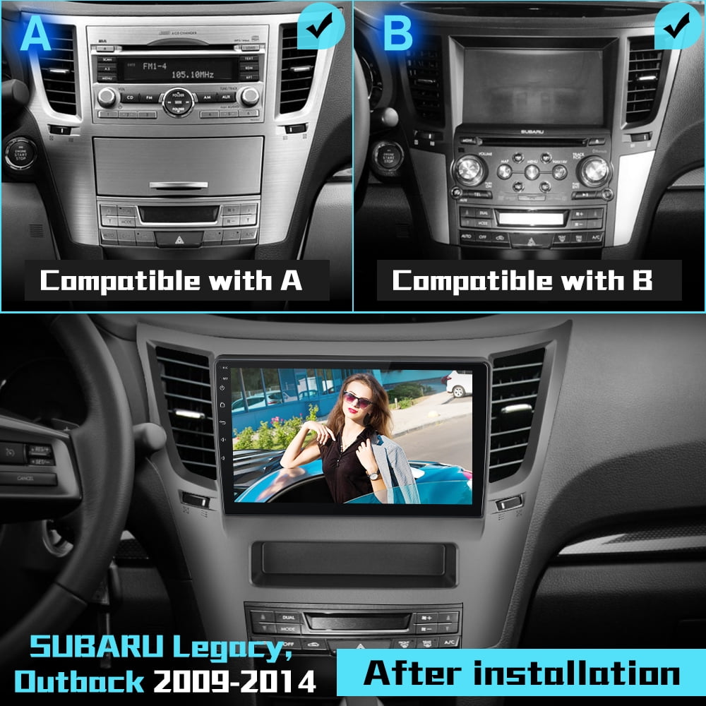 Awesafe 10 Inch Car Stereo Radio for Subaru Outback Legacy 2009-2014, Android 12 Touchscreen Wireless Carplay Android Auto Media Radio Wifi Bluetooth GPS Navigation FM/RDS, 2G +32G