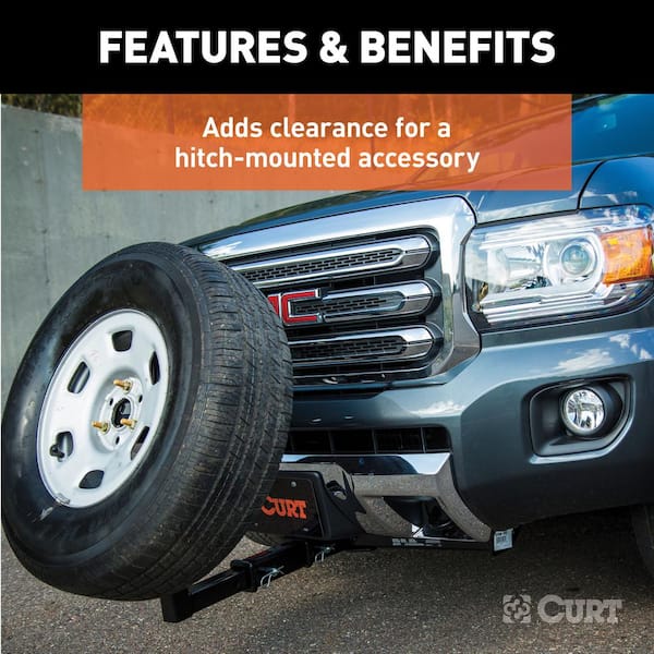 8 in. Receiver Tube Extender (2 in. Shank, 3,500 lbs.), Towing Draw Bar