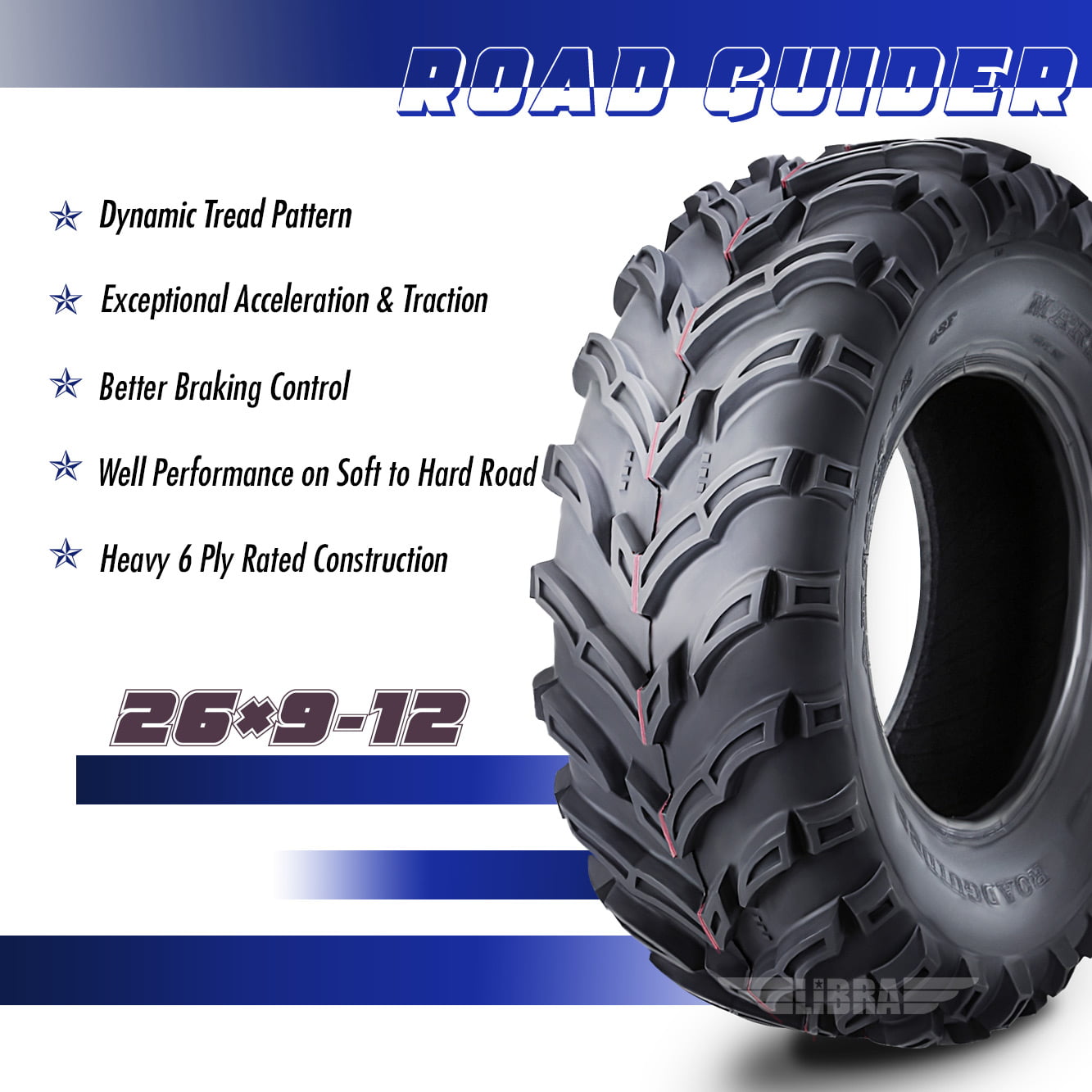 One New ATV/UTV Tire 26x9-12 26x9x12 6PR 10275