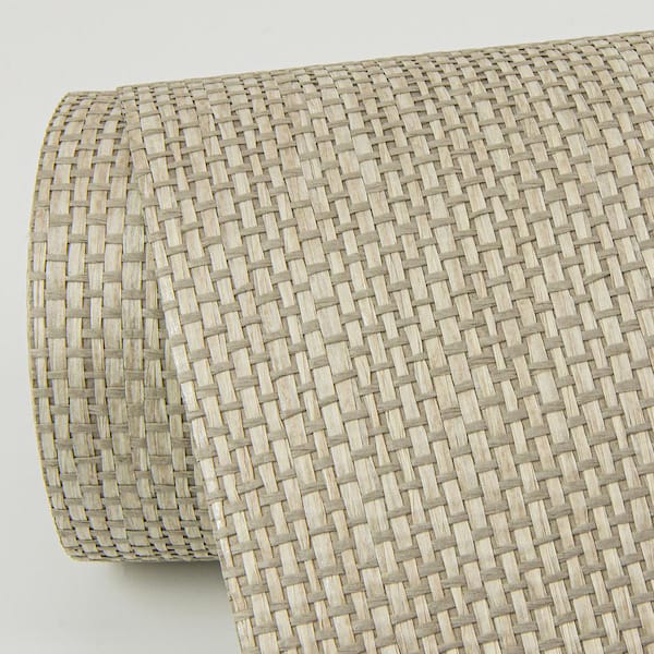 Jia Taupe Paper Weave Grasscloth Non-Pasted Grass Cloth Wallpaper