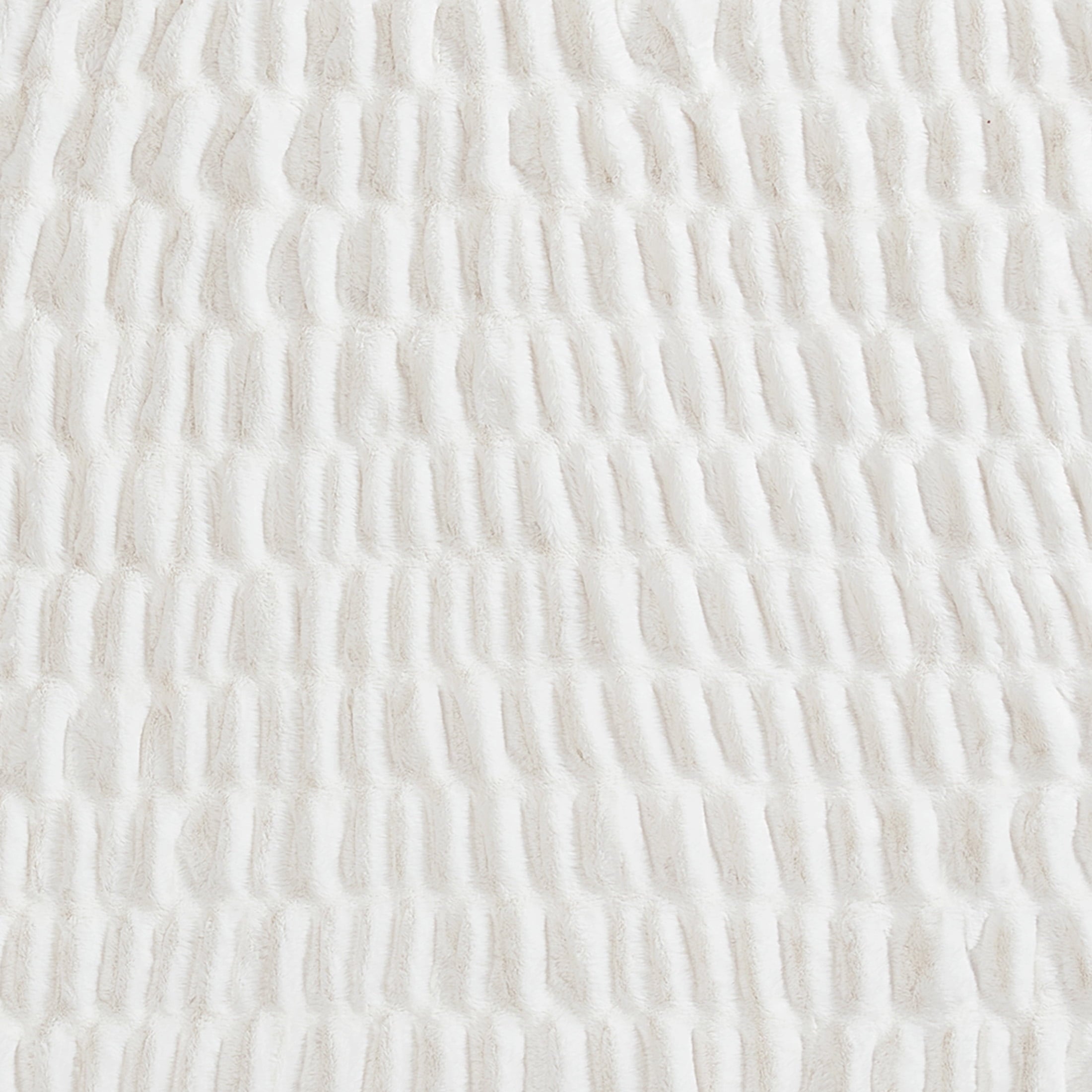 Better Homes & Gardens Ruched Faux Fur Throw Blanket, White, Standard Throw