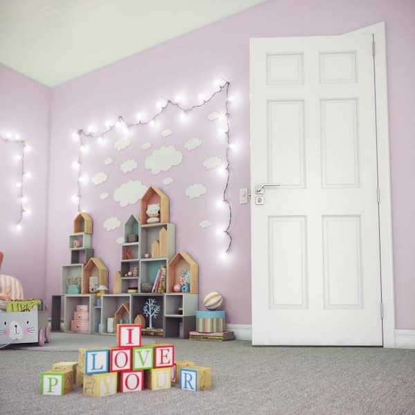 30 in. x 80 in. x 1-3/8 in. 6-Panel Solid Core Wood White Primed Interior Slab Door