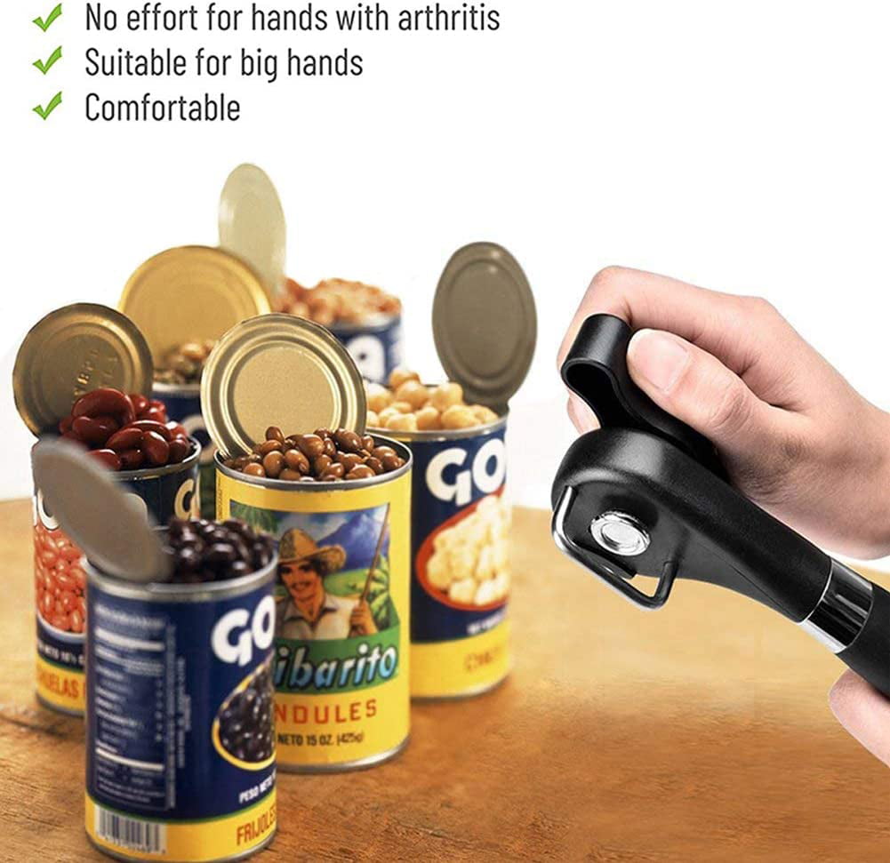 Mighty Rock Can Opener Manual Cutting Can Opener Safe Smooth Edge Stainless Steel Ergonomic Can Opener Kitchen Restaurant