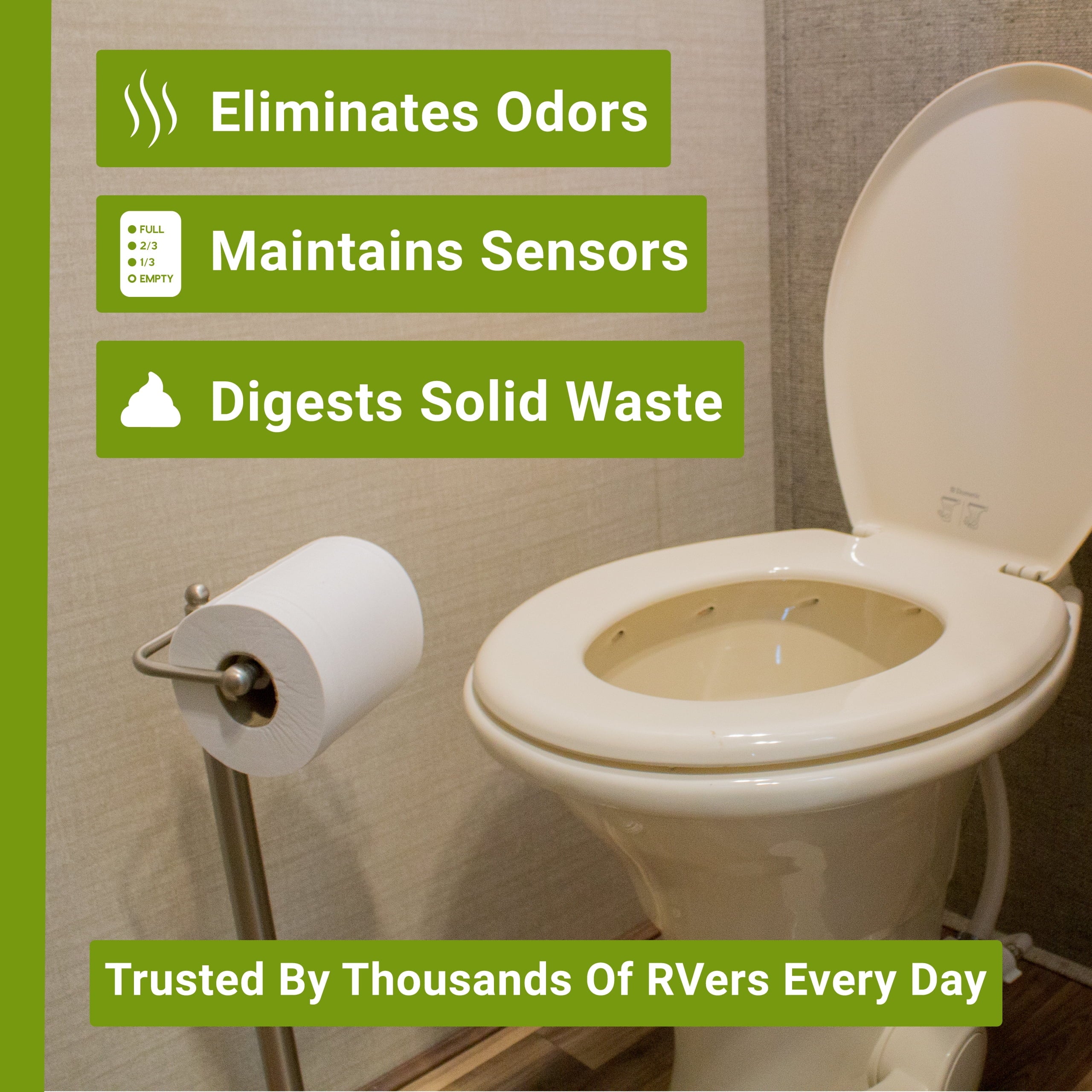 Unique RV Digest-It Black Water RV Holding Tank Treatment - Concentrated Liquid Toilet Treatment (16 Treatments, 32 oz.)