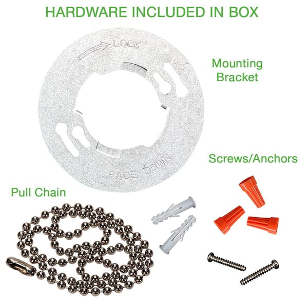 10 in. White Closet Light with Pull Chain LED Flush Mount Ceiling Light 900 Lumens 4000K Bright White