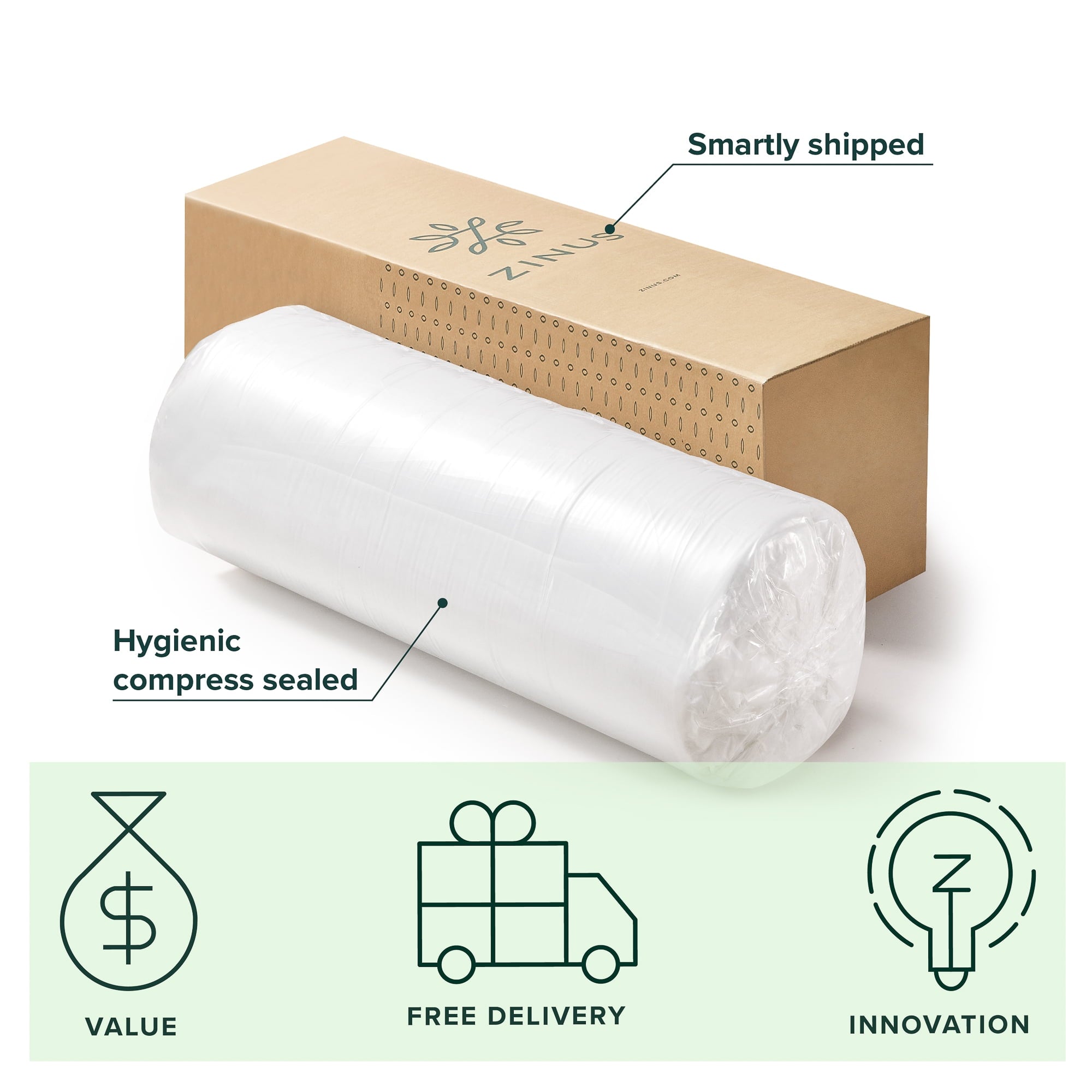 6 Inch Ultima Memory Foam Mattress / Pressure Relieving / CertiPUR-US Certified / Mattress-in-a-Box, Twin , Brown Twin 6 Inch Mattress