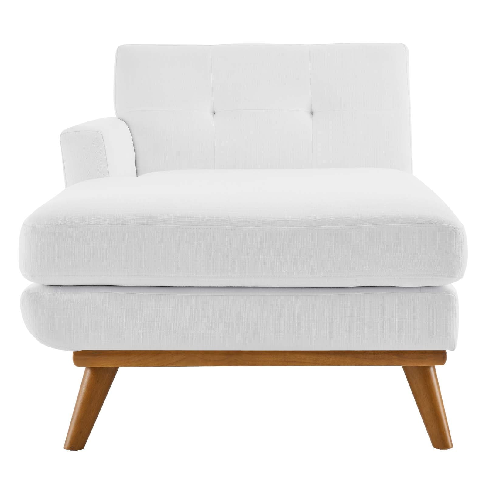 Modway Engage Left-Facing Upholstered Fabric Chaise in White