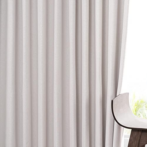 HPD Half Price Drapes BOCH-LN-DW-P Extra Wide Linen Room Darkening Curtain (1