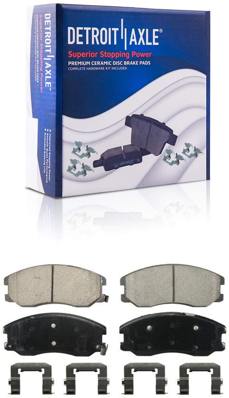 Detroit Axle - Brake Pads for Chevrolet Captiva Sport Equinox Pontiac Torrent Saturn Vue Suzuki XL-7, 4 Front and Rear Ceramic Brake Pads Replacement Fits select: 2008-2009 SATURN VUE XE