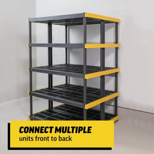 Project Source Commander Plastic Heavy Duty 5-Tier Utility Shelving Unit (48-in