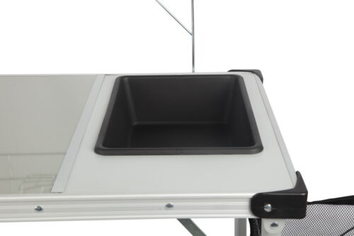 Ozark Trail Camping Table, Silver, 39 L in x 19.7 W in x 76 H in