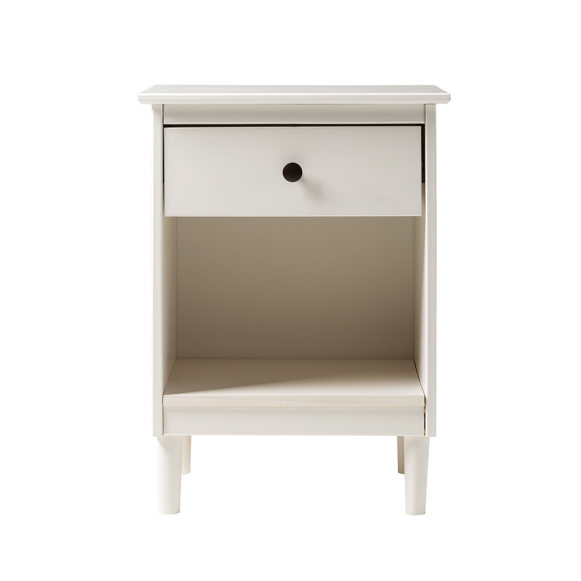 Walker Edison Wright Mid-Century Nightstand, White