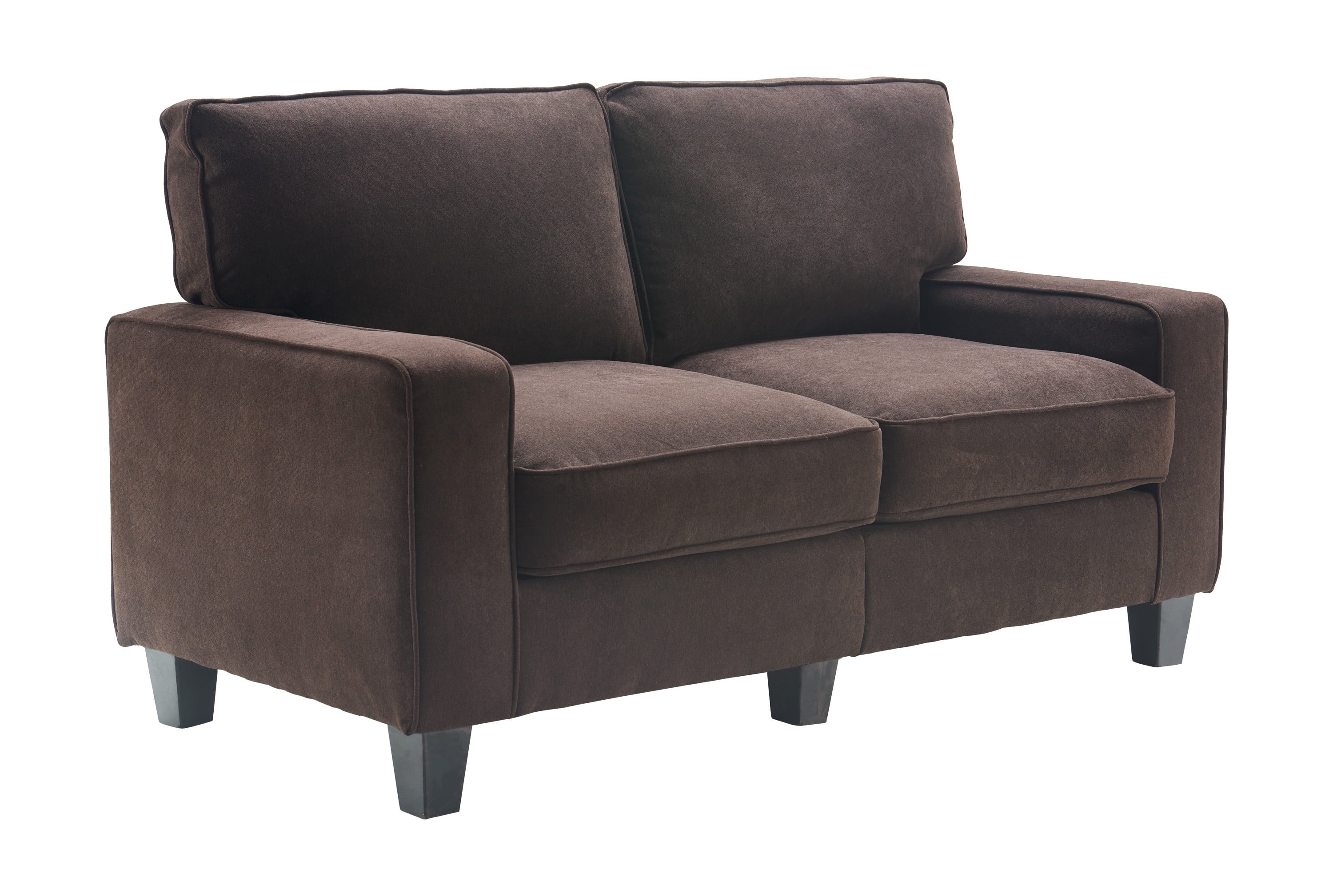 Serta Palisades Modern Track Arm 61-inch Loveseat, Gray Fabric