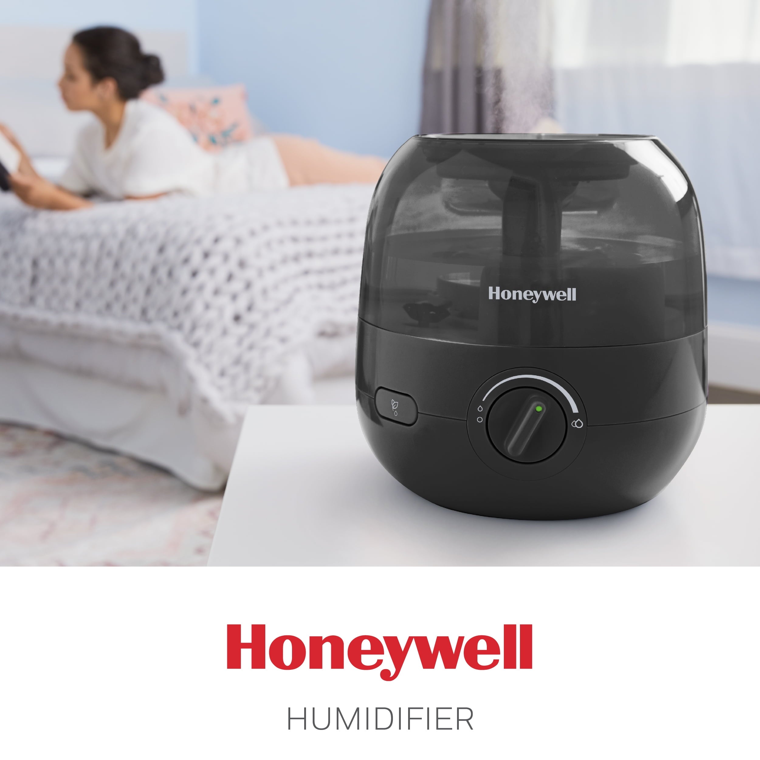 Honeywell Mini Cool Mist Humidifier, 200 sq. ft, Black, HUL525B