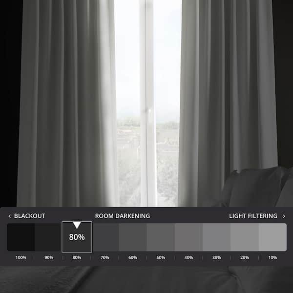 Chalk Off White Rod Pocket Blackout Curtain - 50 in. W x 96 in. L (1 Panel)